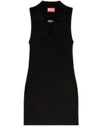 DIESEL - Oval D Rib-Knitted Mini Dress - Lyst