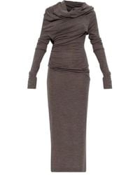 Entire studios - Cowl-Neck Draped Dress - Lyst