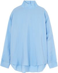 Tibi - Lyocell And Silk-Blend Turtleneck Blouse - Lyst