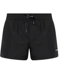 Dolce & Gabbana - Logo Patch Drawstring Swim Shorts - Lyst