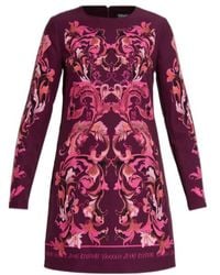Versace Jeans Couture - Couture Barocco Print Mini Dress - Lyst