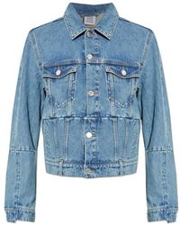Vetements - Collared Button-Up Denim Jacket - Lyst