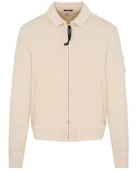 C.P. Company - Zippered Long-Sleeved Casual Jacket - Lyst