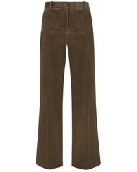 P.A.R.O.S.H. - Corduroy Straight-Leg Trousers - Lyst