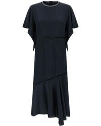 Fabiana Filippi - Cut-Out Ruffle Midi Dress - Lyst