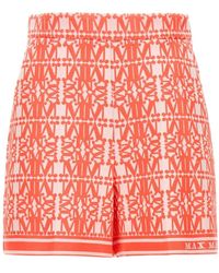 Max Mara - Graphic-Print Short Shorts - Lyst