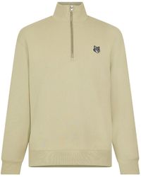 Maison Kitsuné - Half-Zipper Fleece Jacket - Lyst