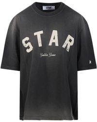 Golden Goose - Star Printed Crewneck T-Shirt - Lyst