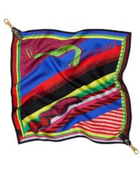 Versace - Printed Silk Scarf Charm 55 Cm - Lyst