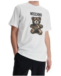 Moschino - Teddy Bear Printed Crewneck T-Shirt - Lyst