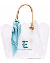 Ermanno Scervino - Floral-Lace Logo Tote Bag - Lyst