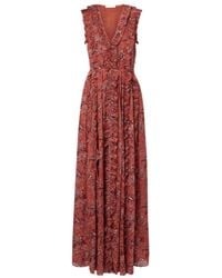Ulla Johnson - Aida Ruffled Silk-Blend Chiffon Maxi Dress - Lyst