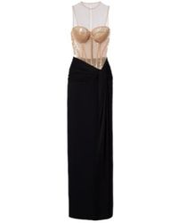 David Koma - Sequined Paneled Bustier Gown - Lyst