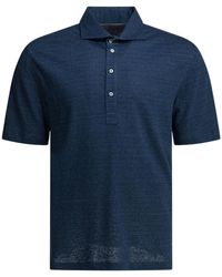 Brunello Cucinelli - Linen And Cotton Polo Shirt - Lyst