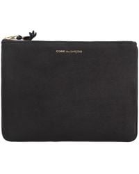 Comme des Garçons - Comme Des Garçons Wallet Logo Printed Zip-Up Pouch - Lyst
