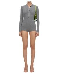 Self-Portrait - Button Knit Playsuit - Lyst