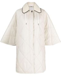 Brunello Cucinelli - Wide-Sleeved Drawstring Quilted Coat - Lyst