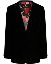 Etro - Single-Breasted Velvet Blazer - Lyst