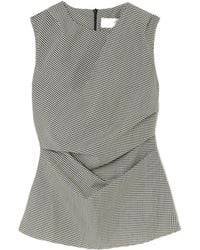 Rohe - Gathered Gingham Wool-Blend Top - Lyst