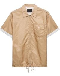 Prada - Chemise À Fermeture Éclair Re-Nylon À Manches Courtes - Lyst