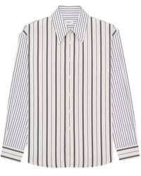 Saint Laurent - Vertical-Stripe Long-Sleeve Shirt - Lyst