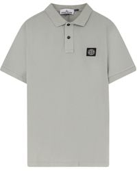 Stone Island - Slim-Fit Short-Sleeve Polo Shirt With Compass Logo - Lyst