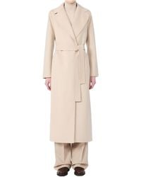 Max Mara - Long-Sleeved Coat With A Lapel Collar - Lyst