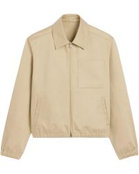 Ami Paris - Logo Embroidered Zip-Up Shirt Jacket - Lyst