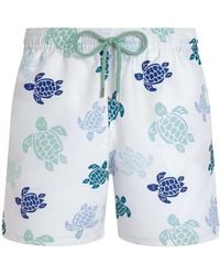 Vilebrequin - Swim Shorts With Multicolour Turtle Print - Lyst
