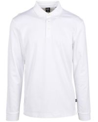BOSS - Boss Long-Sleeved Buttoned Polo Shirt - Lyst