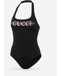 Gucci - Sparkling Jersey Swimsuit With Print - Lyst