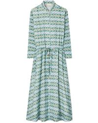 Tory Burch - Graphic Printed Shirt Dress - Lyst