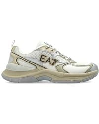 EA7 - Mesh Lace-Up Sneakers - Lyst