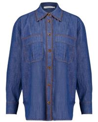 Zimmermann - Long Sleeve Denim Shirt - Lyst