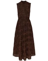 ROTATE BIRGER CHRISTENSEN - Floral-Jacquard Sleeveless Midi Dress - Lyst
