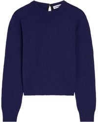 Jil Sander - Short-Style Round-Neck Knitted Top - Lyst