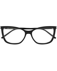 Saint Laurent - Rectangle-Frame Glasses - Lyst