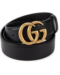 Gucci - Logo Plaque Belt - Lyst