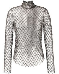 Isabel Marant - High-Neck Long-Sleeved Blouse - Lyst
