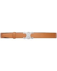 Celine - Triumphal Brand Belt Buckles And Reversible Leather Belts - Lyst