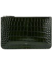 TOTEME - Threefold Croco-Embossed Clutch Dark - Lyst