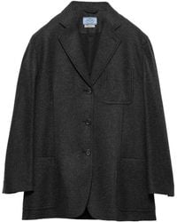 Prada - Re-Wool Single-Breasted Jacket - Lyst