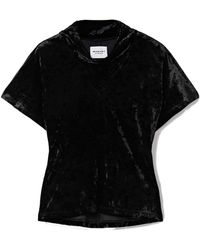 Isabel Marant - Draped Velvet T-Shirt - Lyst