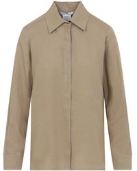 Max Mara - Collared Linen Shirt - Lyst