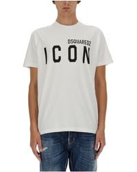 DSquared² - Icon Printed Crewneck T-Shirt - Lyst