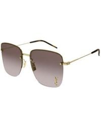 Saint Laurent - Logo Sunglasses - Lyst