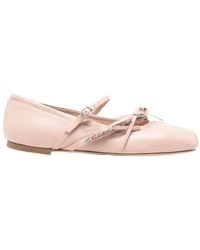 Jimmy Choo - Loli Leather Ballet Flats - Lyst