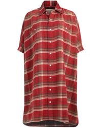 R13 - Plaid Mini Shirt Dress - Lyst