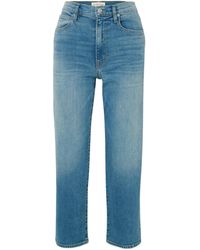 SLVRLAKE Denim - London Cropped High-Rise Straight-Leg Jeans - Lyst