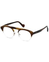 Moncler - Eyewear Round Frame Glasses - Lyst